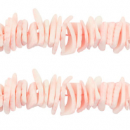 Muschel Perlen Chips Peach pink