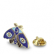 Anstecker Nachtfalter Blue-gold
