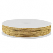 Makramee Band geflochten 1mm Dark gold metallic