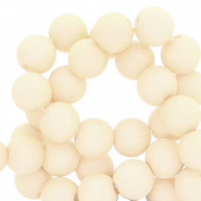 6 mm Acrylperlen Vanilla white