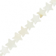 Muschel Perlen Stern Off white