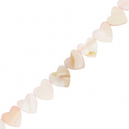 Muschel Perlen Herz Light pink
