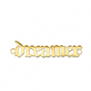 Stainless Steel - Rostfrei Stahl Anh&auml;nger Zwischenst&uuml;ck ''dreamer'' Gold