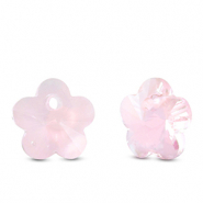 Anh&auml;nger Kristallglas Tropfen Blume Light pink