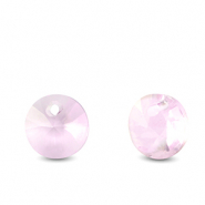 Anh&auml;nger Kristallglas Rund Light pink