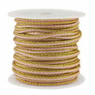 Trendy Kordel geflochten 2.3mm Light pink-gold