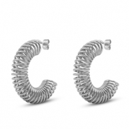 Ohrringe / Ohrstecker aus Stainless Steel - Rostfreiem Stahl Silver