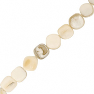 Muschel Perlen Viereck White-sand brown
