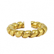 Ringe aus Stainless Steel - Rostfreiem Stahl Verdreht Gold