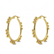 Ohrringe aus Stainless Steel - Rostfreiem Stahl Creolen Gold