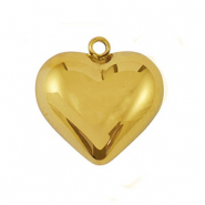 Stainless Steel - Rostfrei Stahl Anh&auml;nger Herz Gold