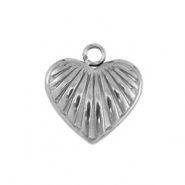 Stainless Steel - Rostfrei Stahl Anh&auml;nger Herz Silver