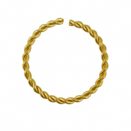 Stainless Steel - Rostfrei Stahl Schmuckzubeh&ouml;r Bindering Gold