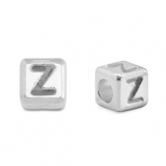 Metall Perlen Buchstabe DQ Z Antik silber (Nickelfrei)