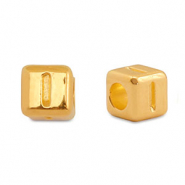 Metall Perlen Buchstabe DQ I Gold (Nickelfrei)