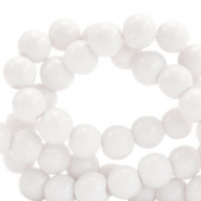 6 mm Glasperlen opaque White