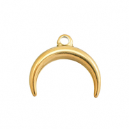 Stainless Steel - Rostfrei Stahl Anh&auml;nger Mond Gold