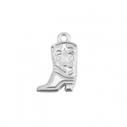 Stainless Steel - Rostfrei Stahl Anh&auml;nger Cowboystiefel Silver