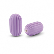 Acryl Perlen Oval Purple