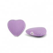 Acryl Perlen Herz Purple