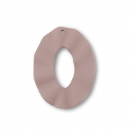 Acryl Anh&auml;nger Oval Taupe brown