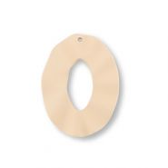 Acryl Anh&auml;nger Oval Dark beige