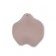 Acryl Anh&auml;nger Blatt Taupe brown