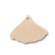 Acryl Anh&auml;nger Blatt Dark beige