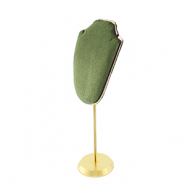 Schmuckdisplay B&uuml;ste f&uuml;r Ketten Olive green-gold