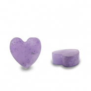 Naturstein Perlen Amethyst Herz Purple transparent