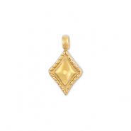 Stainless Steel - Rostfrei Stahl Anh&auml;nger Rhombus Gold