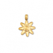 Stainless Steel - Rostfrei Stahl Anh&auml;nger Blume Gold
