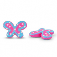 Acrylperlen Schmetterling Pink-blue-white