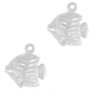 Stainless Steel - Rostfrei Stahl Anh&auml;nger Fisch Silver