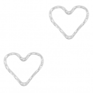Stainless Steel - Rostfrei Stahl Anh&auml;nger/Zwischenst&uuml;ck Herz Silver