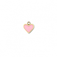 Stainless Steel - Rostfrei Stahl Anh&auml;nger Herz Gold-pink
