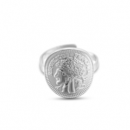 Ringe aus Stainless Steel - Rostfreiem Stahl M&uuml;nze Silver