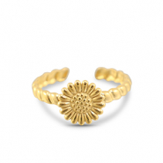 Ringe aus Stainless Steel - Rostfreiem Stahl Blume Gold