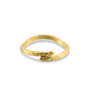 Ringe aus Stainless Steel - Rostfreiem Stahl Welle Gold