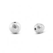 Stainless steel - Rostfrei Stahl Perlen Blume Silver