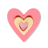 Statement-Anh&auml;nger Herz Pink-gold