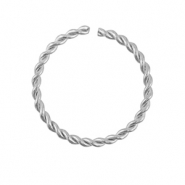 Stainless Steel - Rostfrei Stahl Schmuckzubeh&ouml;r Bindering Silver