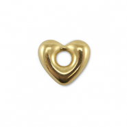 Stainless Steel - Rostfrei Stahl Schmuckzubeh&ouml;r Herz Gold