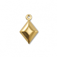 Stainless Steel - Rostfrei Stahl Anh&auml;nger Rhombus Gold