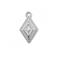 Stainless Steel - Rostfrei Stahl Anh&auml;nger Rhombus Silver