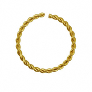 Stainless Steel - Rostfrei Stahl Schmuckzubeh&ouml;r Bindering  Gold