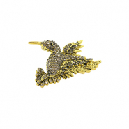 Broschen Kolibri Gold-black
