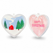 Transparenter Schmuck Herz Transparent-pink/white-blue-green