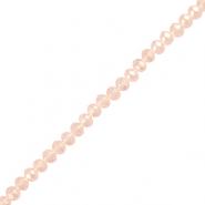 Top Glas Facett Perlen 8x6mm rondellen Light pink