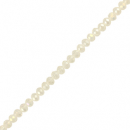 Top Glas Facett Perlen 4x3mm rondellen Transparent
